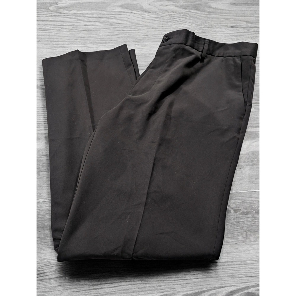 Levi Dockers D2 Straight Fit‎ Pants Mens 38x32 Black Dress Flat Front Minimalist